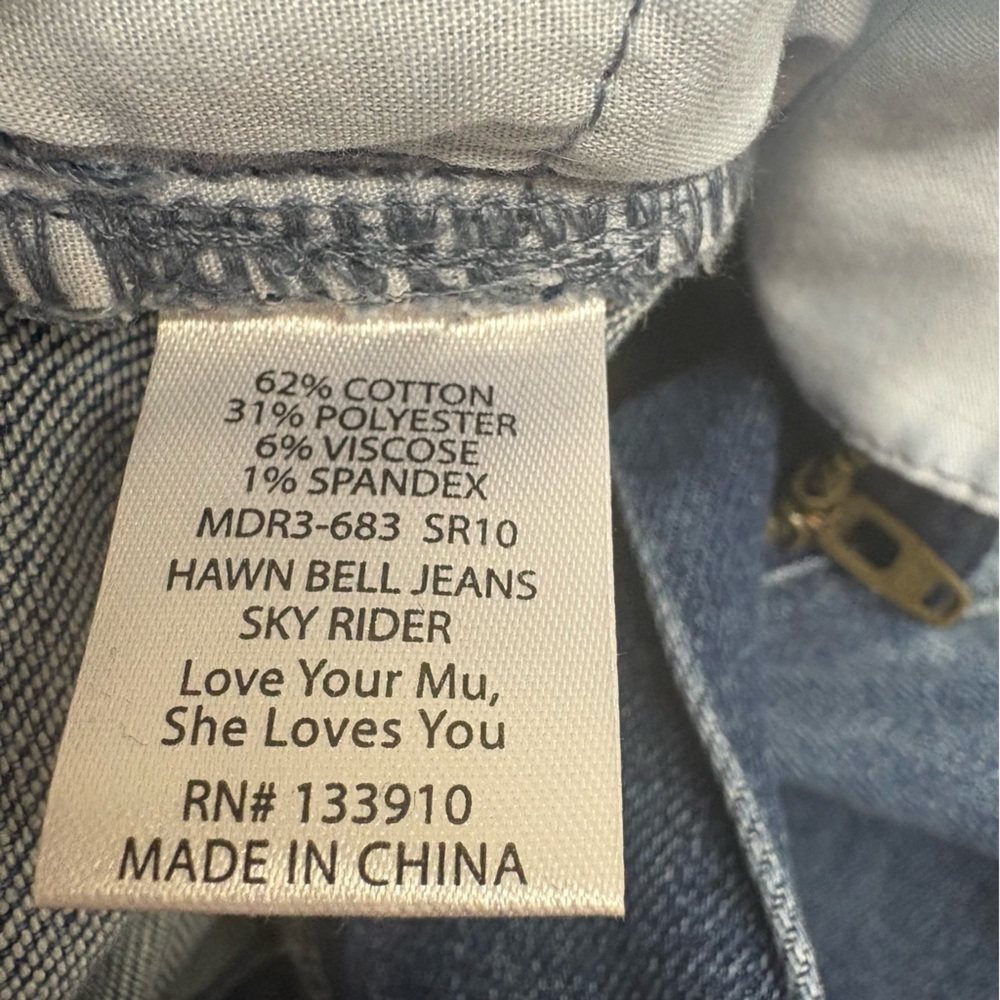 SMYM Hawn Bell Jeans In Sky Rider Size 29 - Picture 8 of 8